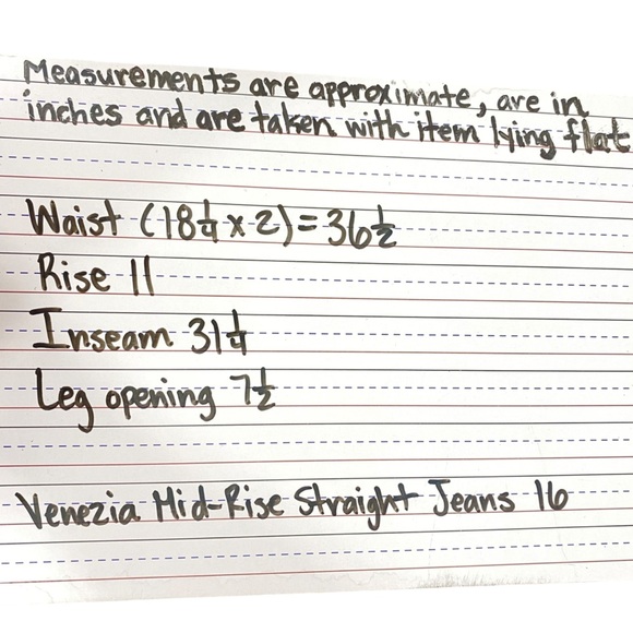 Venezia Womens Jeans Size 16 Mid-Rise Straight Dark Blue Stretch No Gap Waist - Picture 10 of 10